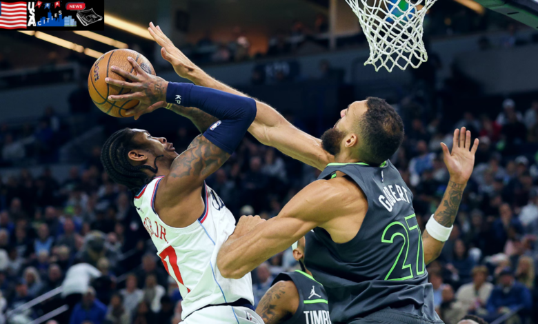 Timberwolves vs la clippers match player stats
